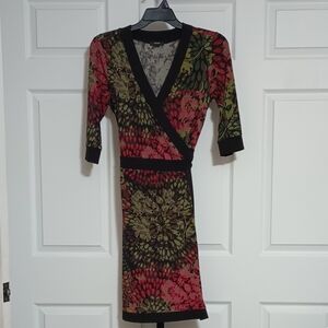 Alfani Women's Floral 3/4 Sleeve Wrap Dress. Size: Medium